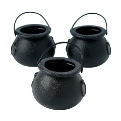 Black Cauldron Bpa-Free Plastic Candy Buckets - 12 Pc.