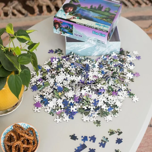 Bob Ross Blue River Nature Puzzle 1000 Piece Jigsaw Puzzle
