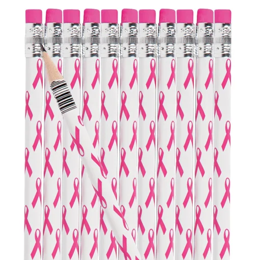 Breast Cancer Awareness Pencils - 24 Pc.