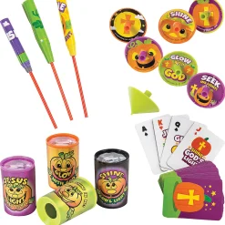 Bulk 288 Pc. Christian Pumpkin Halloween Toy Kit