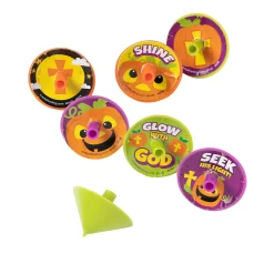 Bulk 144 Pc. Christian Pumpkin Spin Tops