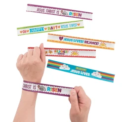 Bulk 50 Pc. He Lives Slap Bracelets