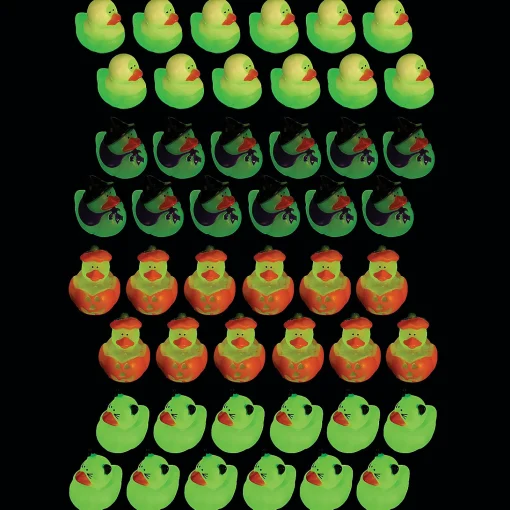 Bulk 120 Pc. Mini Glow-In-The-Dark Halloween Rubber Ducks