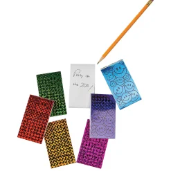 Bulk 72 Pc. Mini Laser Smile Face Paper Notepads
