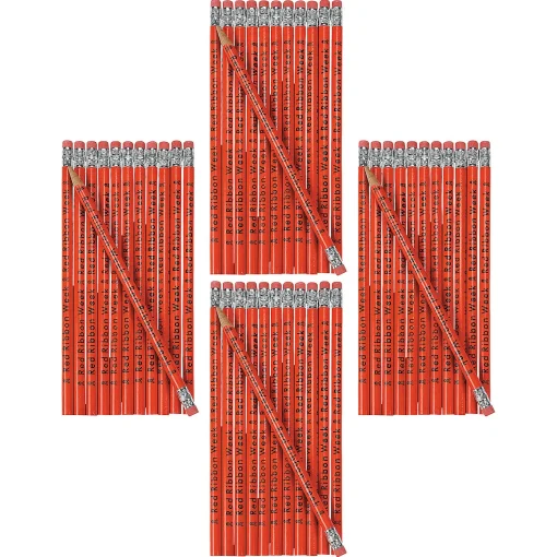 Bulk 144 Pc. Red Ribbon Week Pencils
