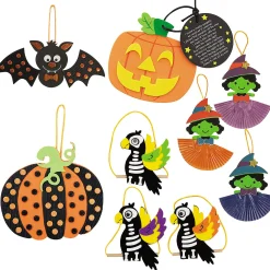 Bulk Halloween Ornament Craft Kit Assortment - Makes 60