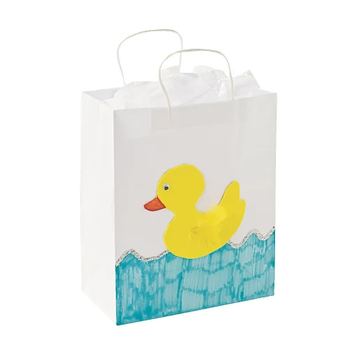 Diy Large White Gift Bags - 12 Pc.