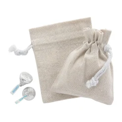 Diy Mini Canvas Drawstring Bags - 12 Pc.
