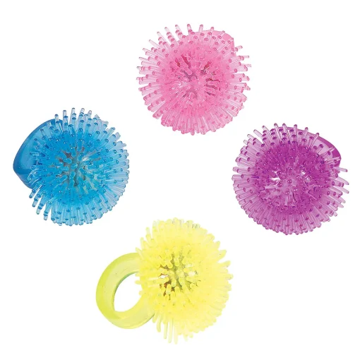 Flashing Spike Rings - 12 Pc.