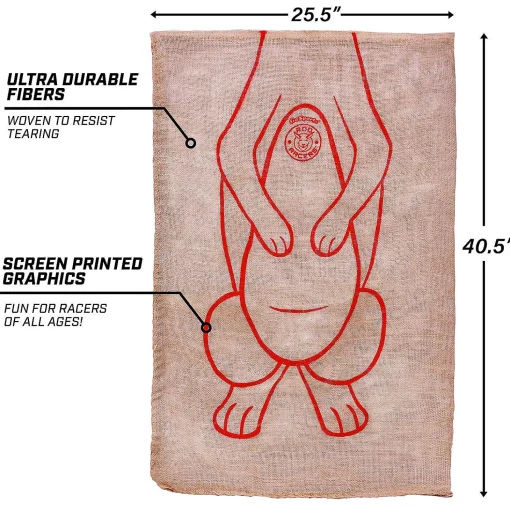 Gosports Roo Racers Sack Race Game 6 Pack - Xl Size Burlap Potato Sack Races For Kids & Adults