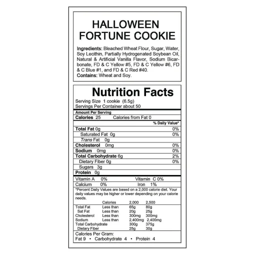 Halloween Fortune Cookies - 50 Pc.