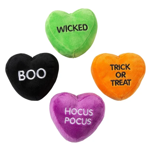 Halloween Stuffed Conversation Hearts - 12 Pc.