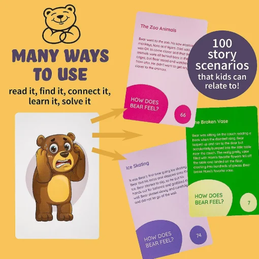 How Does Bear Feel Emotion Story Cards For Social Emotional Learning