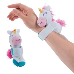 Hugging Stuffed Unicorn Slap Bracelets - 12 Pc.