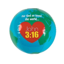 Inflatable 10" God Loves The World Globes - 12 Pc.