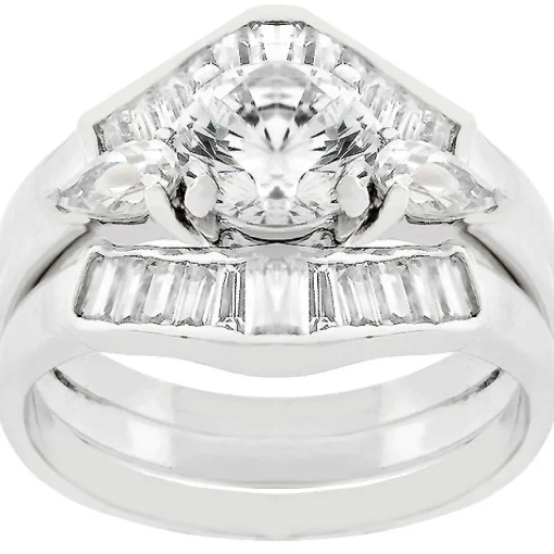 J Goodin Two-Piece Engagement Ring Set Size 6