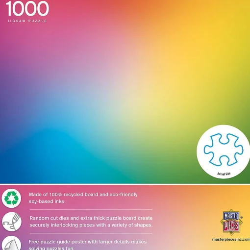 Masterpieces 1000 Piece Jigsaw Puzzle For Adults, Family, Or Kids - Rainbow Gradient - 19.25"X26.75"