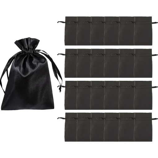 Mini Satin Drawstring Bags - 24 Pc.