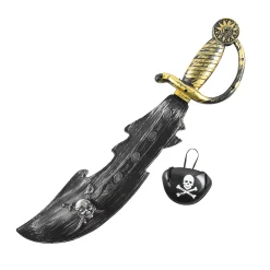Pirate Swords With Eye Patch- 12 Pc.