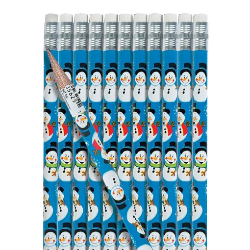 Snowmen Pencils - 24 Pc.