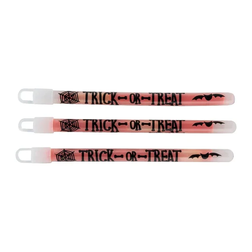 Trick-Or-Treat Print Glow Sticks - 12 Pc.