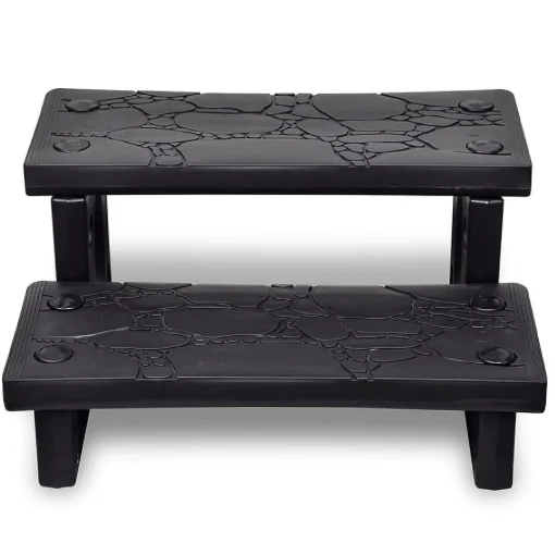 Vidaxl Black Spa Steps