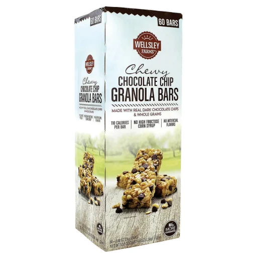 Wellsley Farms Chewy Chocolate Chip Granola Bars, .88 Oz, 60 Count