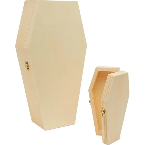Woodpeckers Crafts, Diy Unfinished Wood 6" Coffin, Pack Of 12