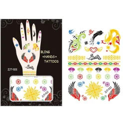Wrapables Metallic Body Art Hand Tattoos, Majestic
