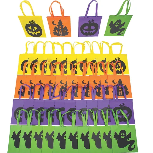 15" X 17" Bulk 180 Pc. Large Iconic Halloween Tote Bags