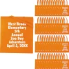 15" X 17" Bulk 144 Pc. Personalized Large Orange Nonwoven Tote Bags