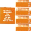 15 X 17 Bulk 300 Pc. Personalized Large Orange Nonwoven Tote Bags
