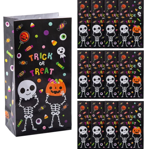 5" X 10" Halloween Boo Crew Paper Treat Bags - 12 Pc.