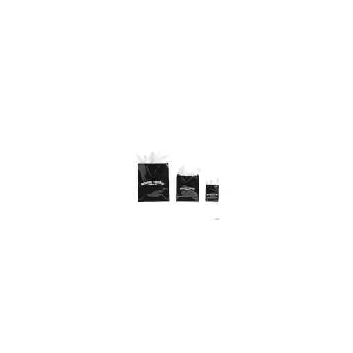 10 1/2" X 13" Large Black Gift Bags - 12 Pc.