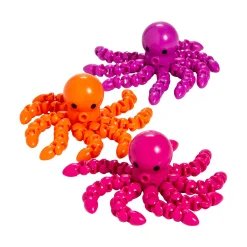 4 1/2" Octopus Articulated Fidget Toys - 6 Pc.