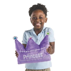 11 3/4" Purple Stuffed Princess Crown
