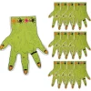 9 1/2" X 11 1/2" Monster Hand-Shaped Plastic Treat Bags - 12 Pc.