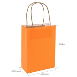 6 1/2" X 9" Medium Kraft Paper Gift Bags - 12 Pc.