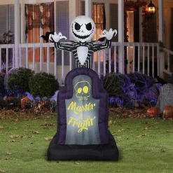 42" Blow Up Inflatable Nightmare Before Christmas Master Of Fright Jack Skellington Halloween Outdoor Yard Decoration