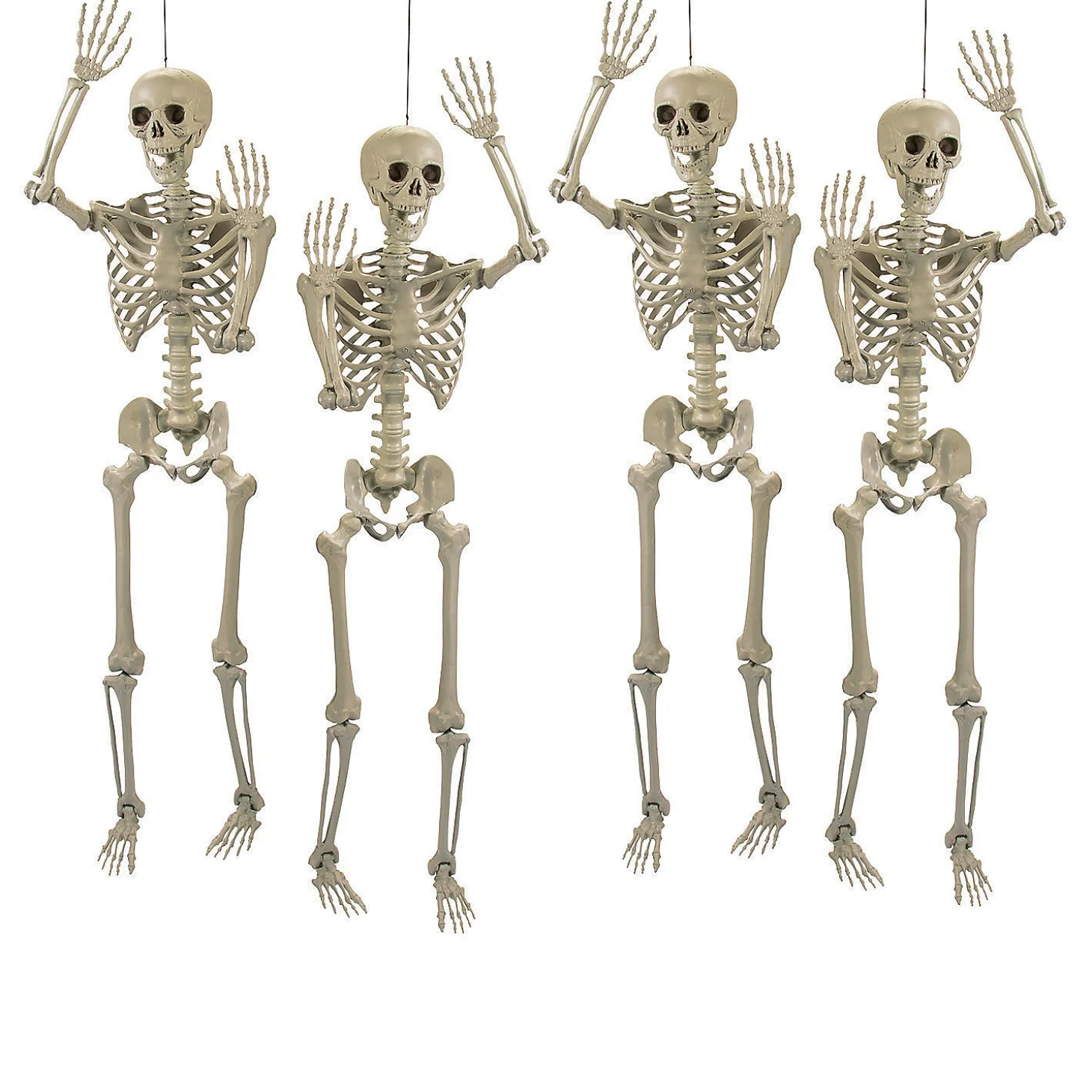5 Ft. Life Size Posable Skeleton Halloween Decoration - 4 Pc.