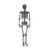 5 Ft. Life-Size Posable Black Skeleton Halloween Decoration