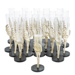 2 Oz. Bulk 48 Ct. Skeleton Hand Plastic Glasses