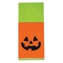 5" X 11 1/2" Bulk 50 Pc. Halloween Jack-O'-Lantern Cellophane Bags