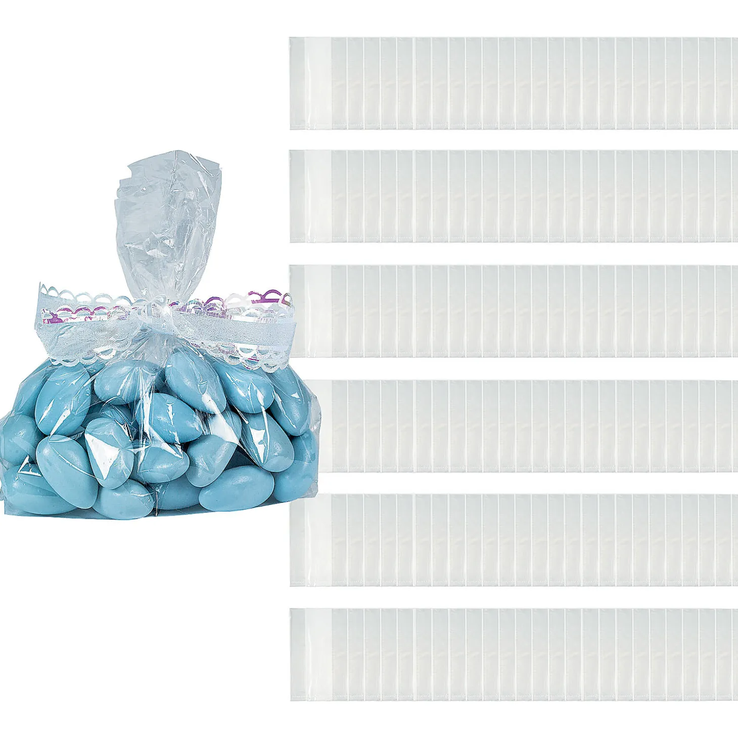 4" X 5 1/2" Bulk 150 Pc. Small Clear Cellophane Gift Bags