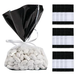 5" X 2 1/2" X 11" Medium Metallic Banded Cellophane Bags - 12 Pc.