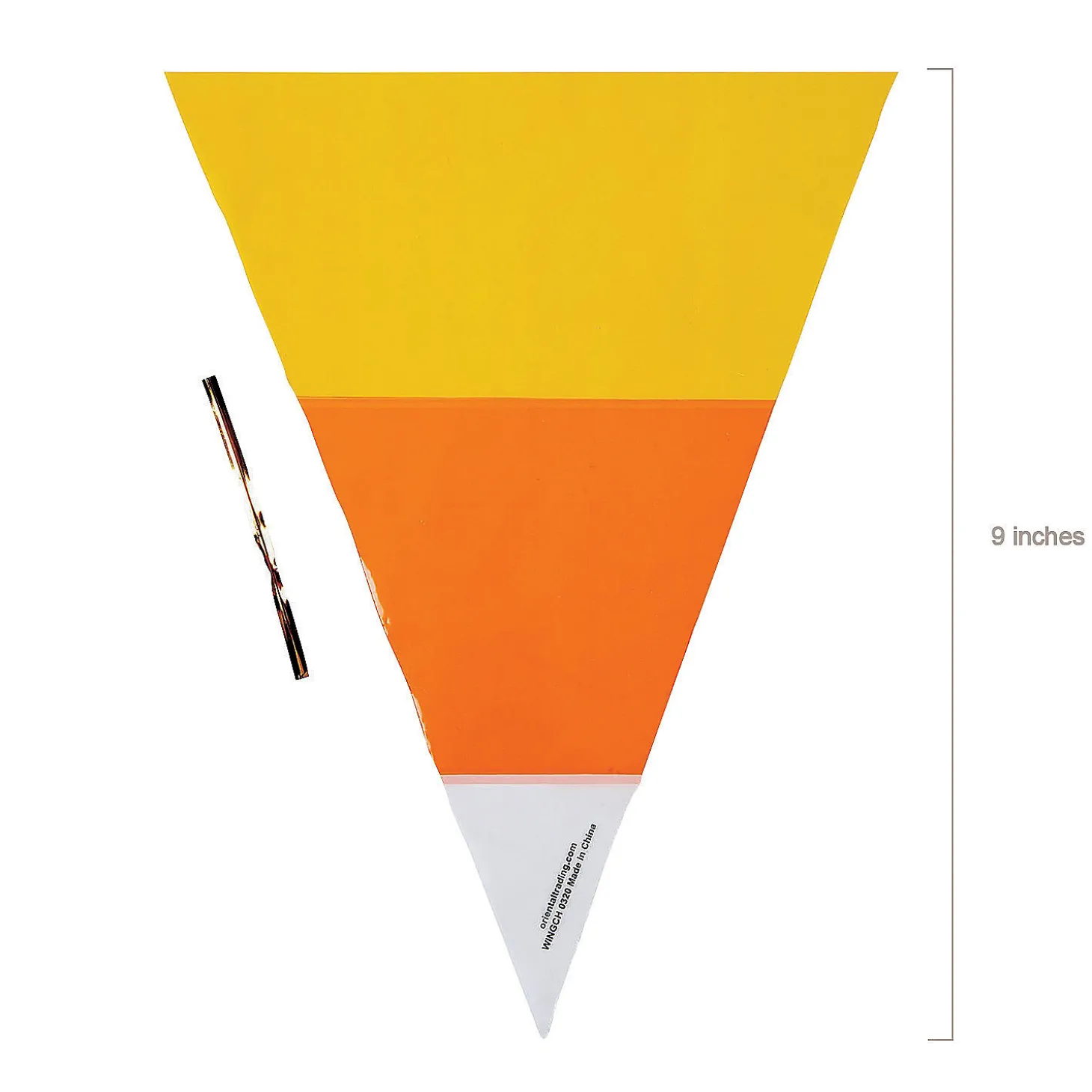 7" X 9" Bulk 50 Pc. Candy Corn-Shaped Cellophane Bags