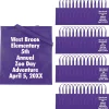 15 X 17 Bulk 144 Pc. Personalized Large Purple Nonwoven Tote Bags