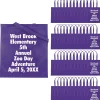 15 X 17 Bulk 300 Pc. Personalized Large Purple Nonwoven Tote Bags