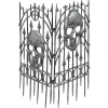 24" X 36" Silver Skull Fence Decoration - 2 Pc.