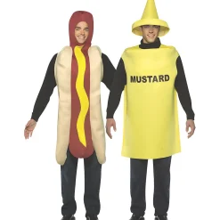 Adult Hot Dog And Mustard Couple Costumes